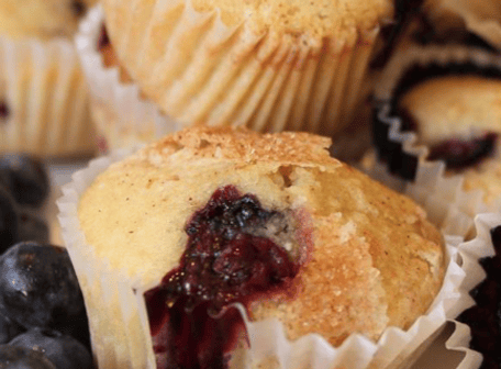 Almond Flour Blueberry Muffins