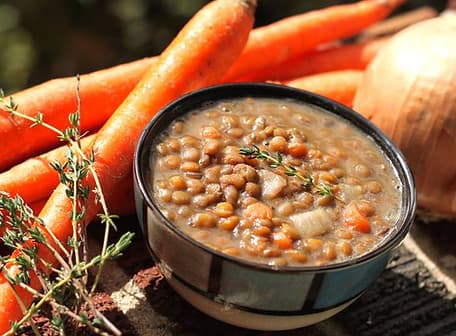 Carrot Thyme Lentil Soup