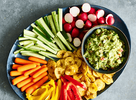 Crudite Platter with Guac