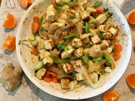 Ginger Orange Tofu Stir Fry