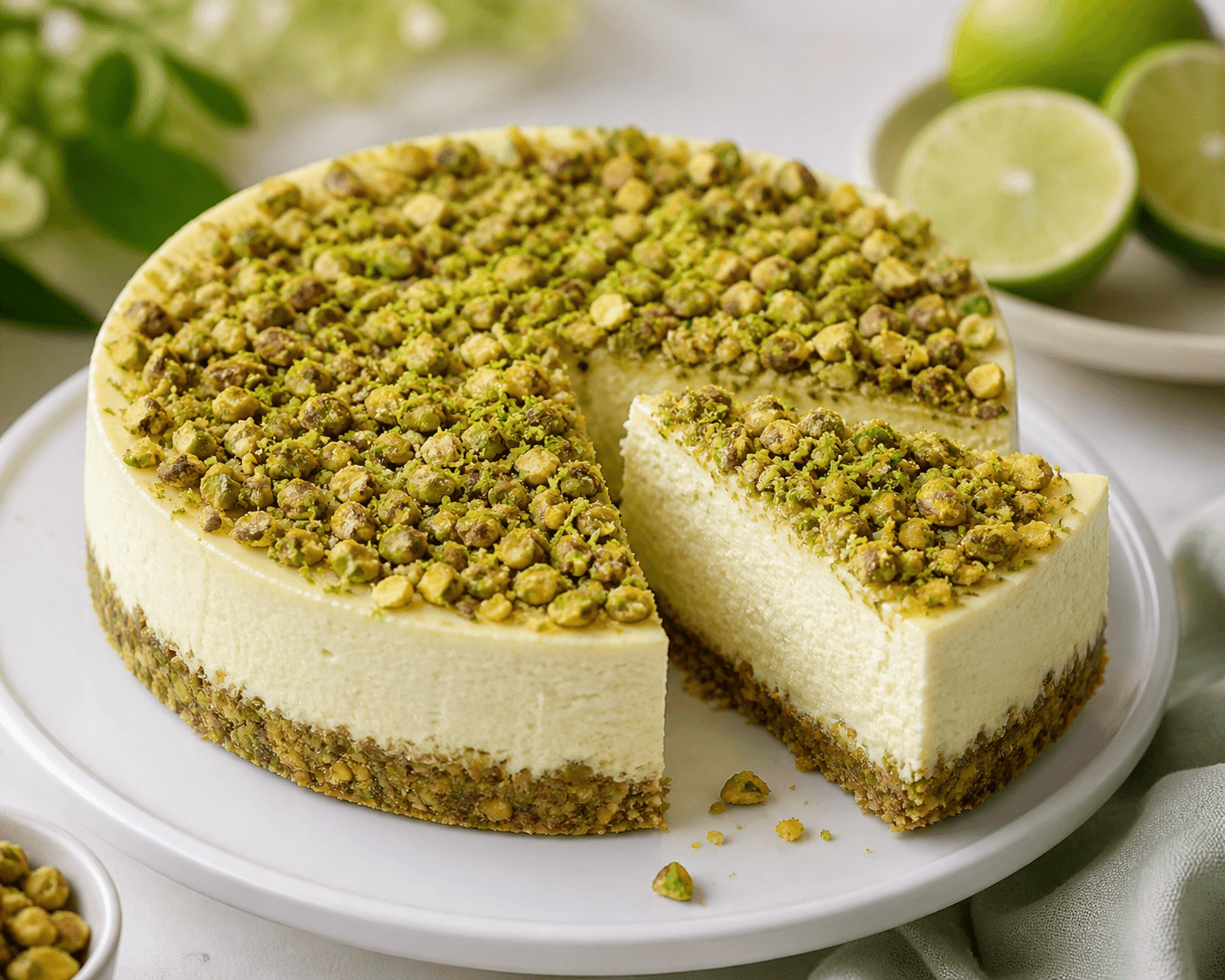 Pistachio Crunch LimeLight Cheesecake
