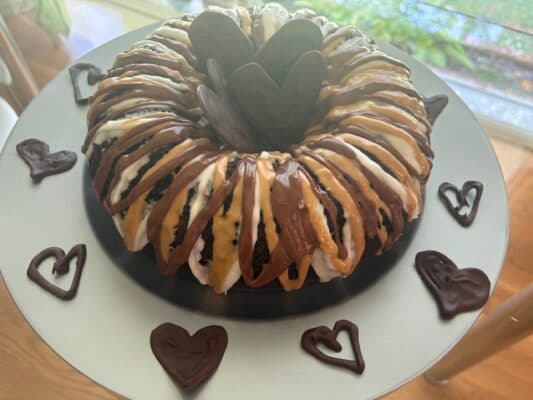 Triple Chocolate Glazed Cake
